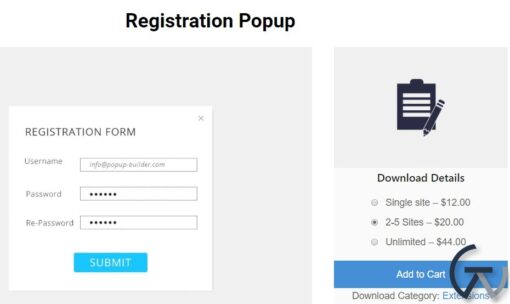 Popup Builder Registration