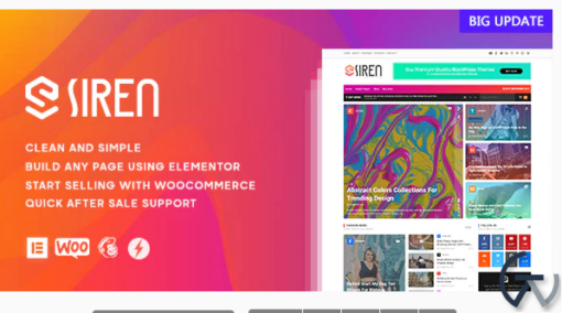 Siren News Magazine Elementor WordPress Theme