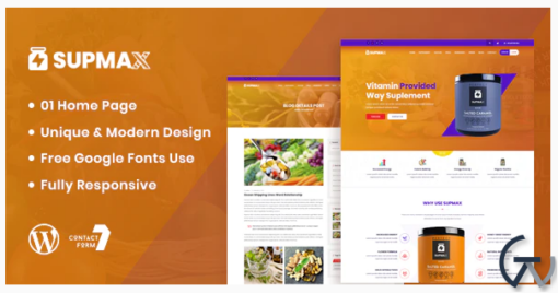 Supmax Health Supplement WordPress Theme