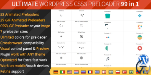 Ultimate WordPress Preloader 99 CSS3 Preloaders