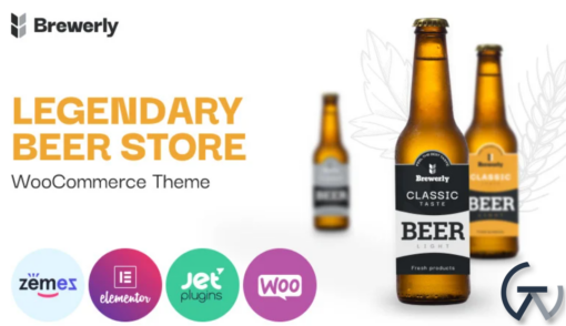 Brewerly Engaging And Multifunctional Beer Shop Template WooCommerce Theme