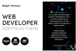 Web Portfolio - Minimalistic Web Developer Portfolio Template WordPress Theme