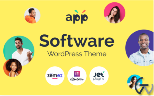 App Software Template with Elementor Builder WordPress Theme
