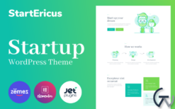 StartEricus - Clean and Minimalistic Startup Landing Page WordPress Theme