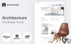 Scoprum - Furniture design WordPress theme for classy studios WordPress Theme