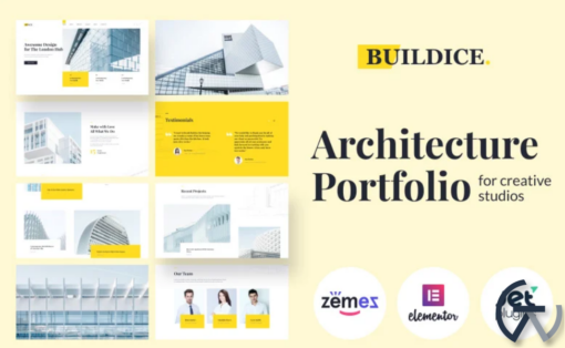 Buildice Architecture portfolio for creative studios WordPress Theme