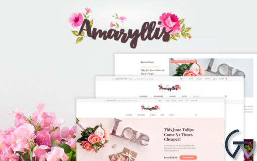 Amaryllis Flower Shop WooCommerce Theme