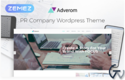 Adverom - PR Company Multipurpose Modern Elementor WordPress Theme