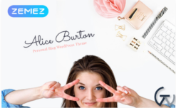 AliceBurton - Personal Blog Elementor WordPress Theme