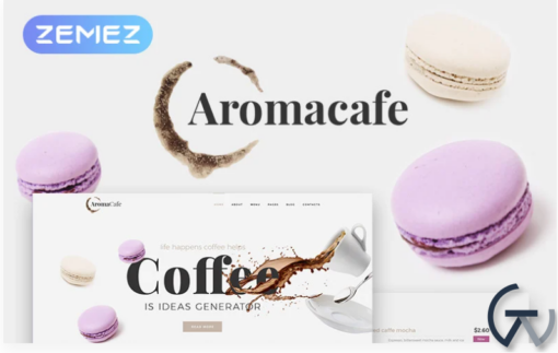 Aromacafe Coffee Shop Elementor WordPress Theme