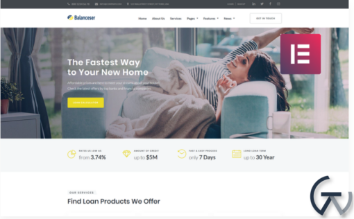 Balanceser Financial Services Elementor WordPress Theme