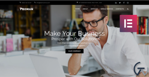 Proman Business Multipurpose Modern Elementor WordPress Theme