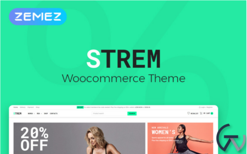 Strem Sports Store ECommerce Minimal Elementor WooCommerce Theme