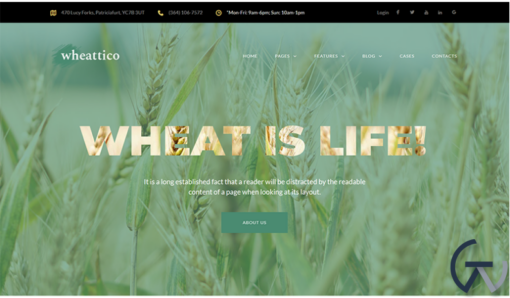 Wheattico Crop Farm Responsive WordPress Theme