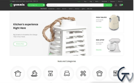 Yummia Multi Store WooCommerce Theme