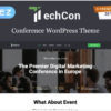 TechCon Conference One Page Animated Elementor WordPress Theme
