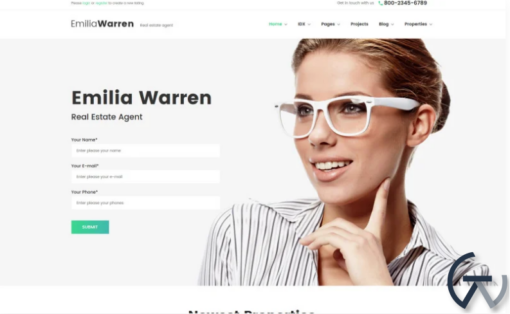 Emilia Warren Real Estate WordPress Theme