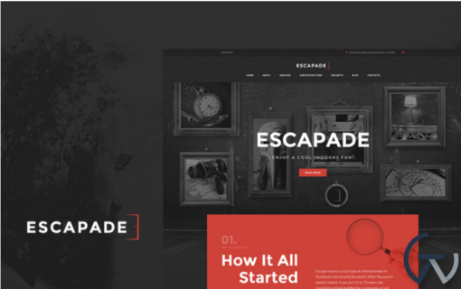 Escapade Escape Room Responsive WordPress Theme