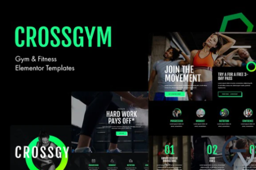 CrossGym Gym Fitness Elementor Template Kit