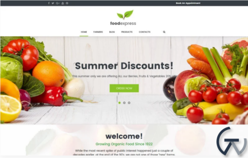 Food Express Agriculture Farm WordPress Theme