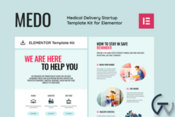 MEDO - Medical Delivery Startup Elementor Template Kit