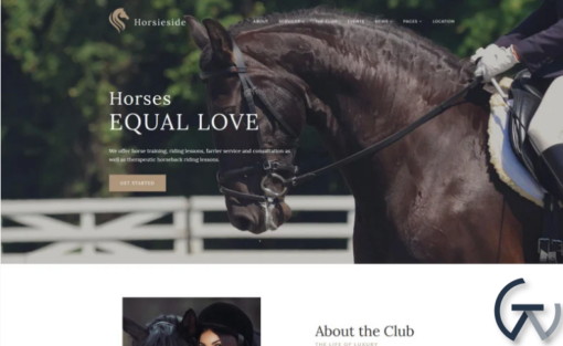 Horsieside Equestrian Center Responsive WordPress Theme 1