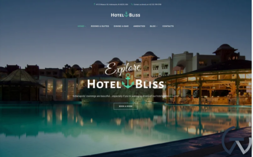 HotelBliss Spa Resort Hotel WordPress Theme