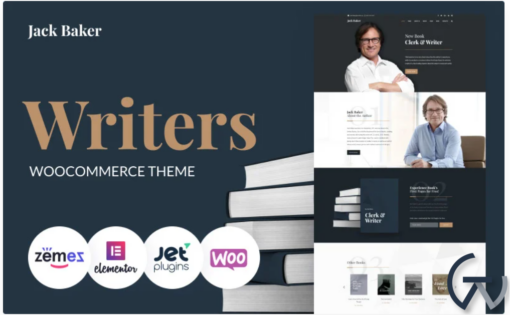 Jack Baker Writer Responsive WordPress Theme