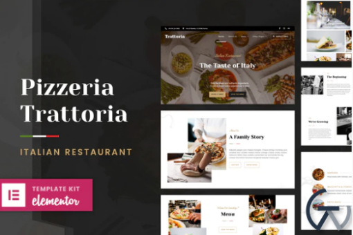 Pizzeria Trattoria Italian Restaurant Elementor Template Kit