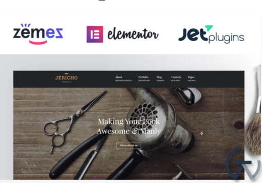 Jericho Barber Shop Modern WordPress Theme 1