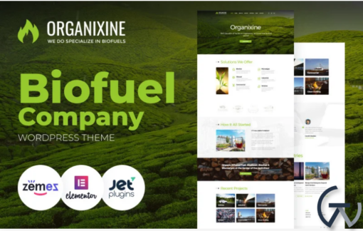 Organixine Biofuel Company WordPress Theme