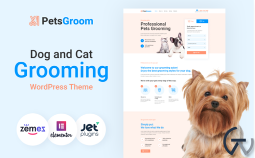 PetsGroom Dog Cat Grooming WordPress Theme