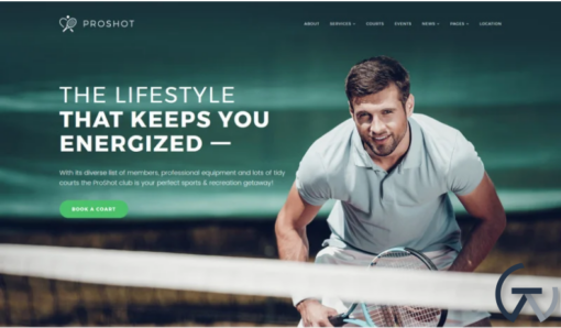 ProShot Tennis Club Responsive WordPress Theme