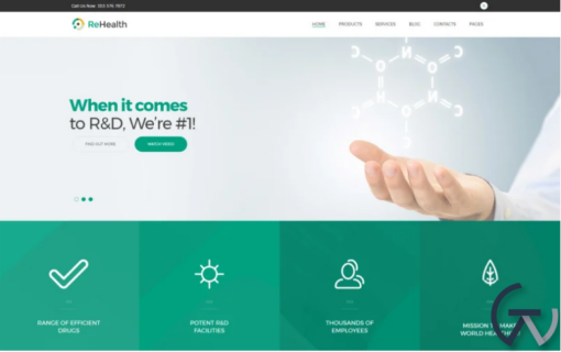 ReHealth Medical Drug Store WordPress Theme