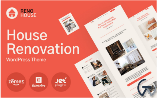 RenoHouse Modern Construction Project Website WordPress Theme