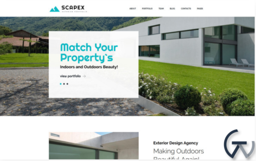 Scapex Exterior Designer Portfolio WordPress Theme