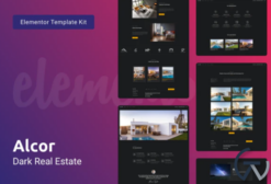 Alcor — Dark Real Estate Elementor Template Kit