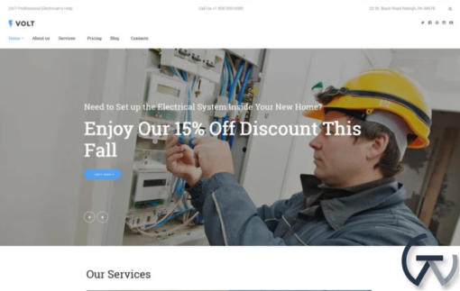 Volt Local Electrical Service WordPress Theme