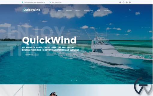 Yachting Voyage Charter WordPress Theme