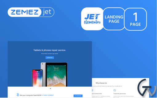 Modazza Modern Application Jet Elementor Template