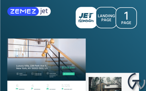 Realcity Real Estate Jet Elementor Template