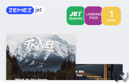 Tournet Travel Agency Jet Elementor Template