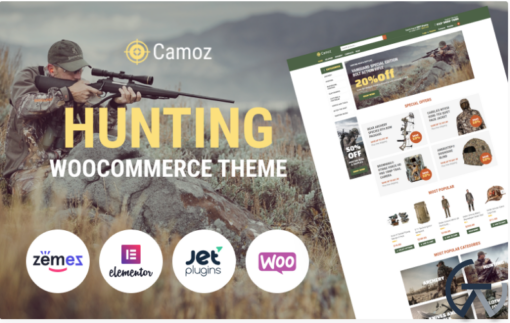 Camoz Hunting ECommerce Classic Elementor WooCommerce Theme