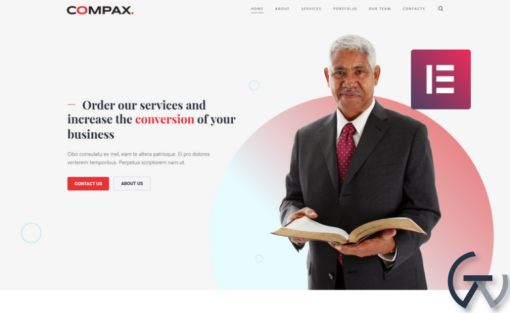 Compax Minimal Creative Business Elementor WordPress Theme