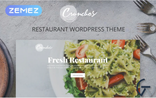 Crunchos Restaurant Ready to Use Modern Elementor WordPress Theme