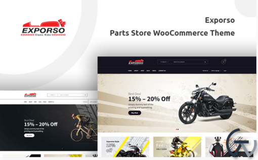 Exporso Bike Parts Store WooCommerce Theme