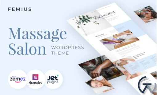 Femius Massage Salon Ready to Use Minimal Elementor WordPress Theme