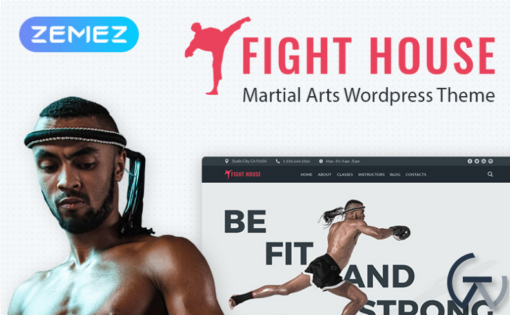 Fight House Brutal Martial Arts Club WordPress Theme