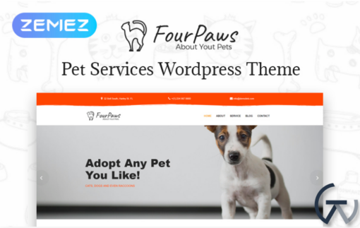 Four Paws Pet Services Multipurpose Classic Elementor Tema WordPress %E2%84%9677545