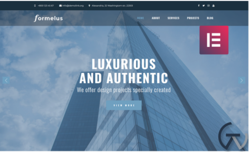 Formelus Architecture Multipurpose Modern Elementor WordPress Theme